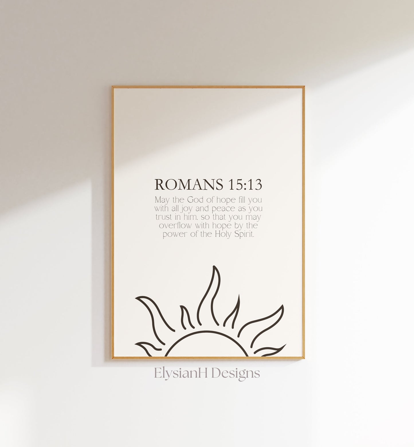 Romans 15:13 Wall Art | God of Hope | Bible verse prints, Printed & Shipped, Christian Home Decor Print, Christian Faith Poster