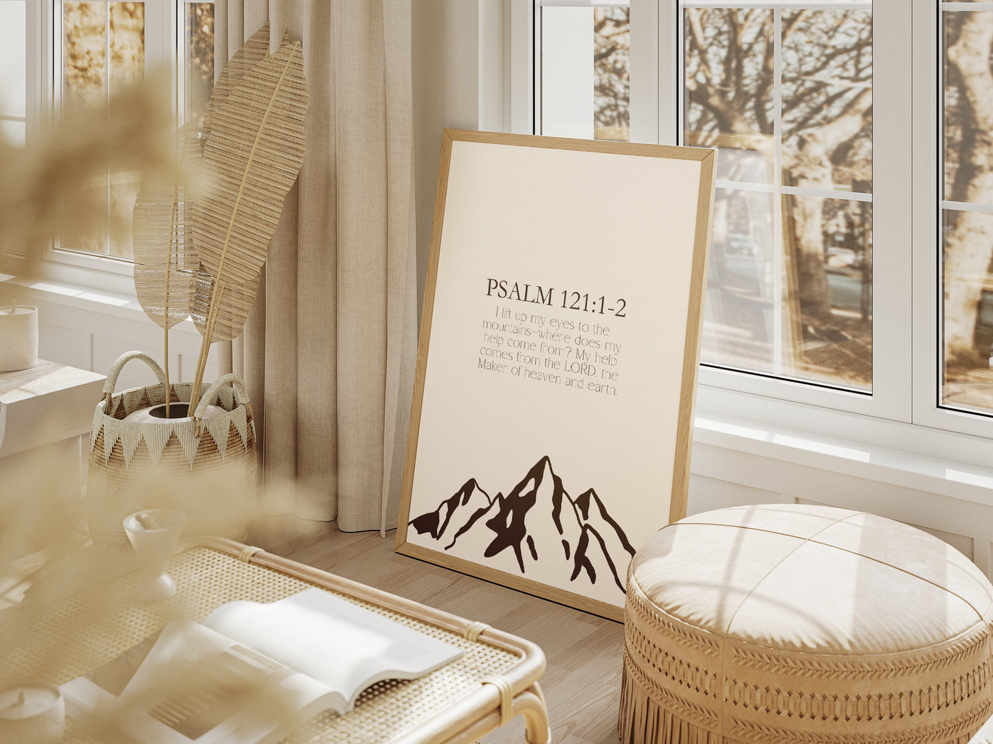 Psalm 121:1-2 Poster | Mountain art | Bible verse prints, Printed & Shipped, Christian Home Decor Print, Christian Faith